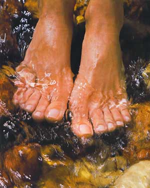 Relax your feet.